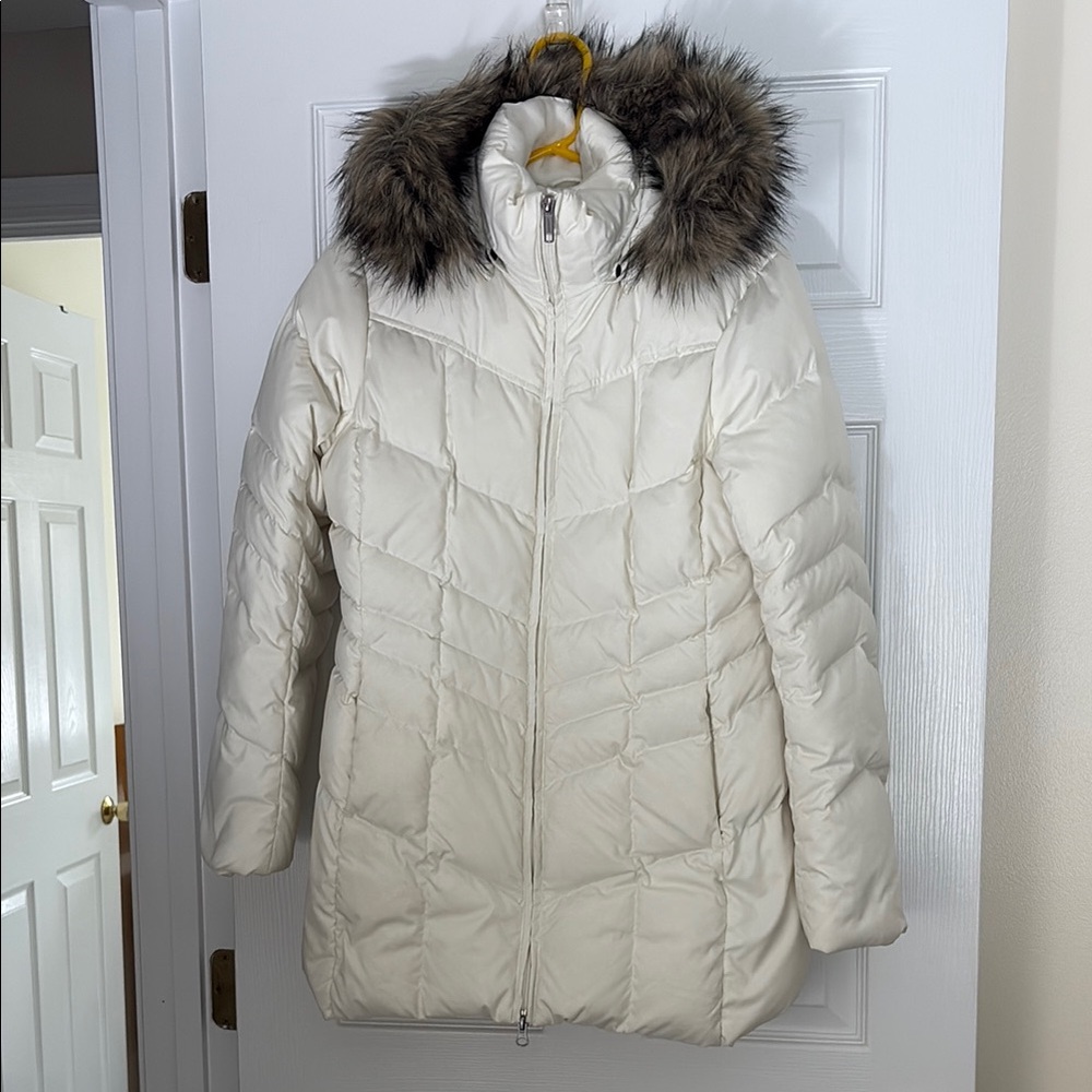Lands End Down Parka with Removable Hood and Fur